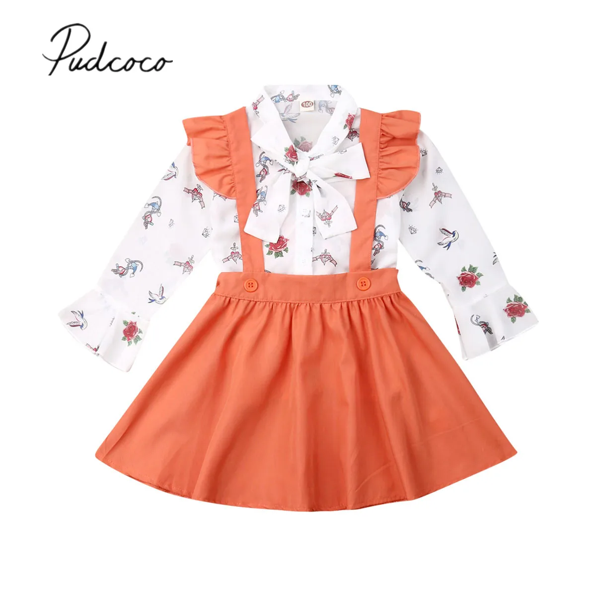 Детская футболка для девочек шифоновая Футболка с оборками одноцветные подтяжки