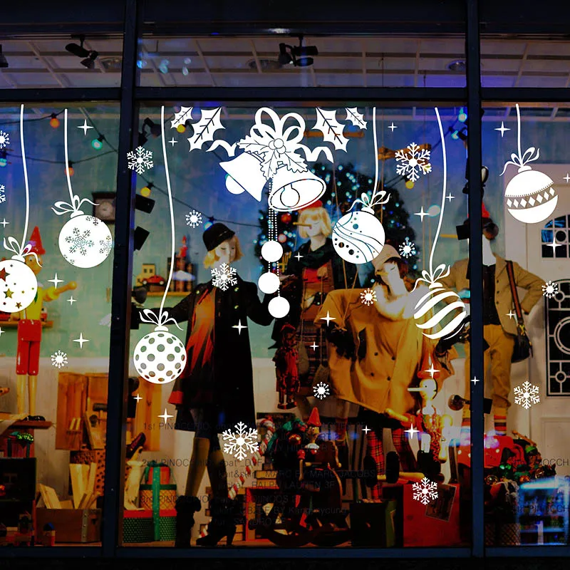 Рождественская Настенная Наклейка сделай сам домашний декор украшение для