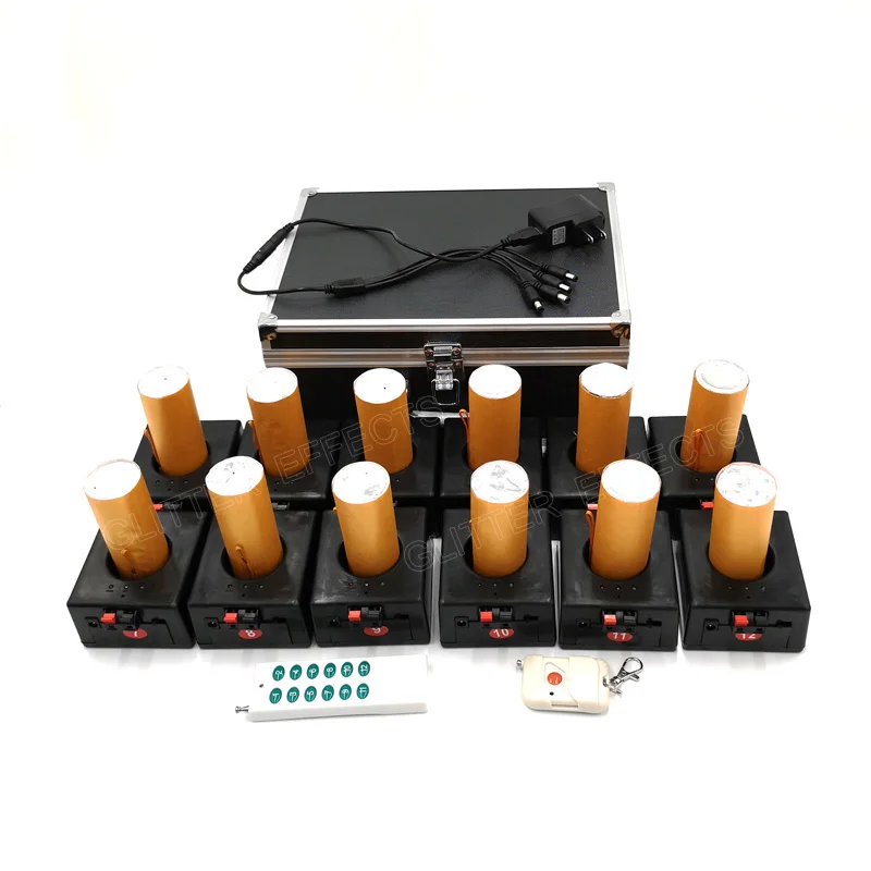 Скидка Беспроводной пульт дистанционного управления Перезаряжаемые Тип 12-канальный приемник сценическое оборудование фонтанный Фейерверк стрел...