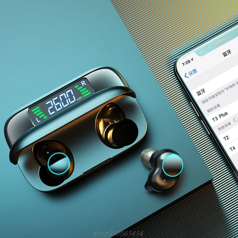 

True Wireless Earbuds Bluetooth Headphones Touch Control with Wireless Charging Case IPX 6 Earphones Color JE18 21 Dropship