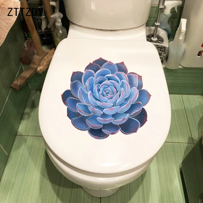 

ZTTZDY 23,9 × 21,8 см красочные суккулент WC Туалет аксессуары для декора дома номер наклейки на стену T6-0060