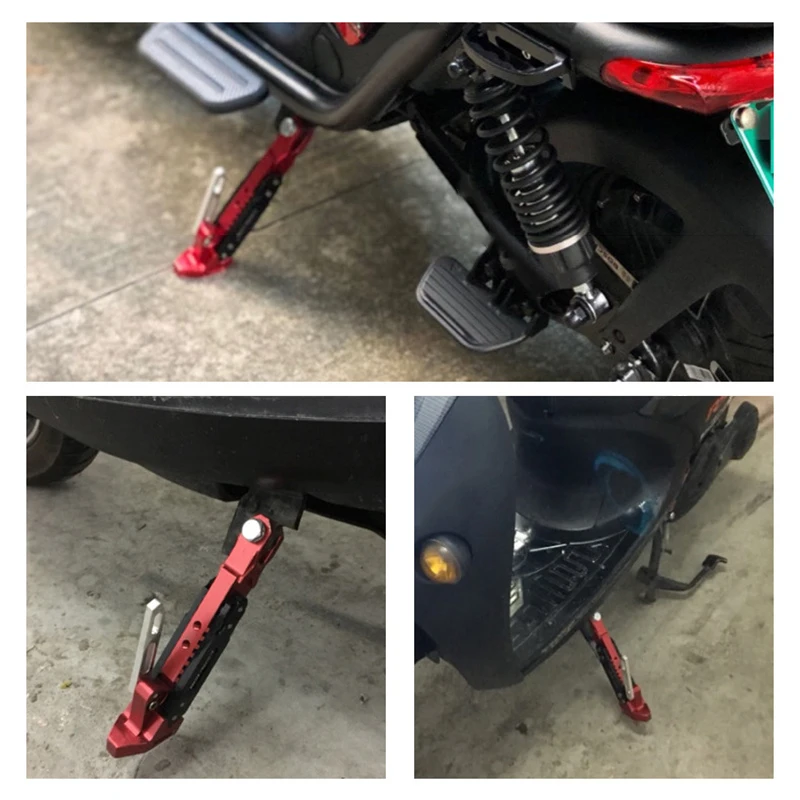 

Hot Motorcycle Accessories Motor Scooter Tripod Support CNC Aluminum Alloy Adjustable Side Brackets X66