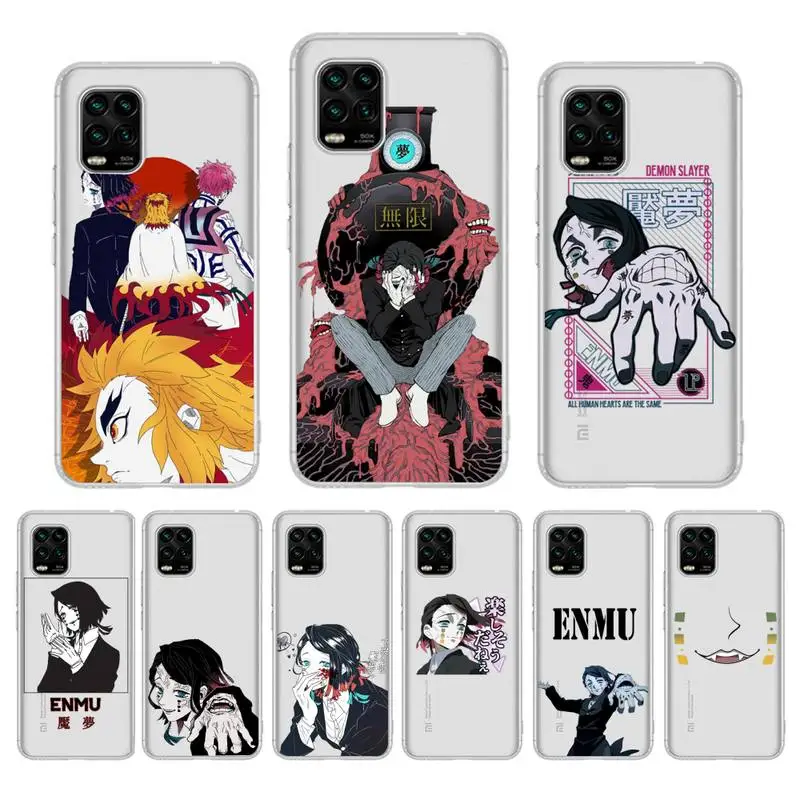 

Enmu Demon Slayer Anime Phone Case For Redmi Note 5 7A 10 9 8 plus pro 9A K20 for Xiaomi 10Pro 10T 11 Capa