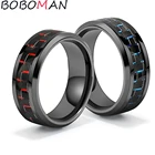 Мужские кольца из углеродного волокна американского размера AAA, ювелирные изделия из титановой стали Anillos para hombres Black Dragon