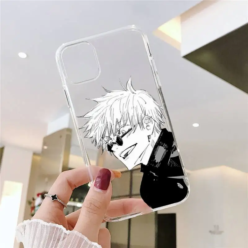 

Japanese Anime Jujutsu Kaisen Phone Case Transparent soft For iphone 5 5s 5c se 6 6s 7 8 11 12 plus mini x xs xr pro max