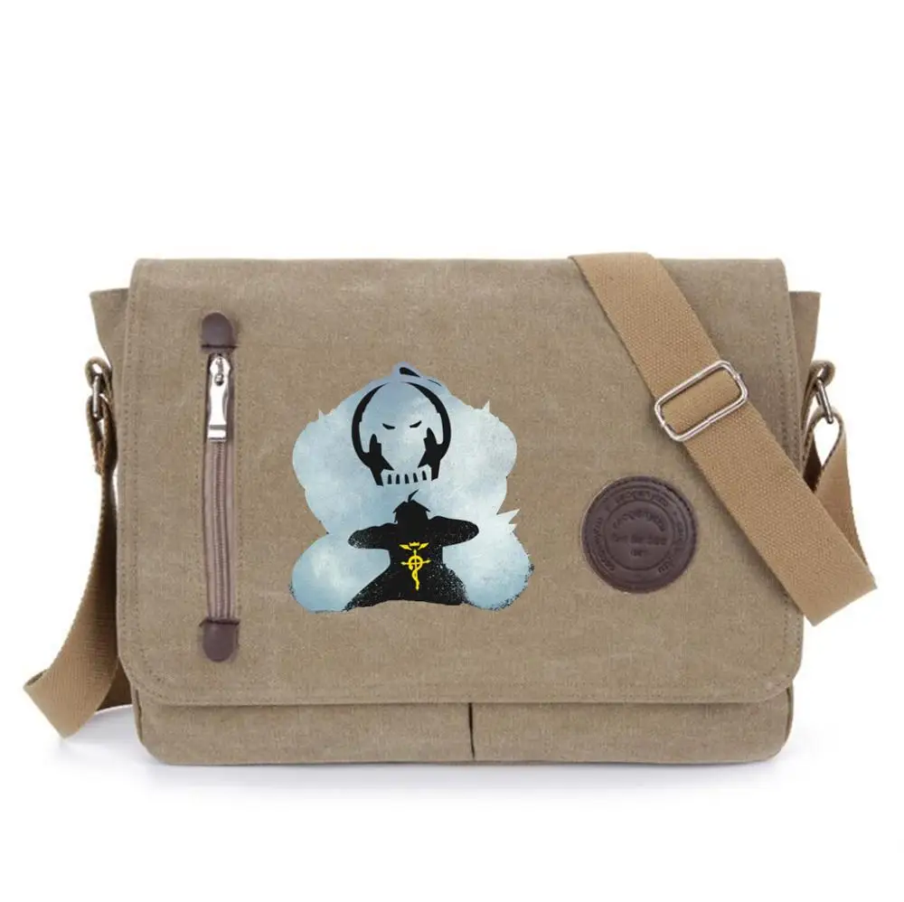 

anime Fullmetal Alchemist shoulder bag student bookbag Messenger Bags for Teens Boys Crossbodybag Women Travel Shoulder Bags