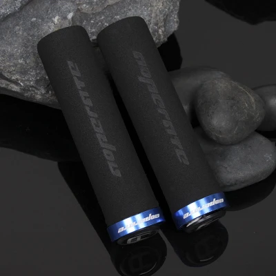 Operate grips прямой Эргономичный горный велосипед высокая плотность поролоновая Ручка Губка Грипсы плоские FX333 - Цвет: black blue ring
