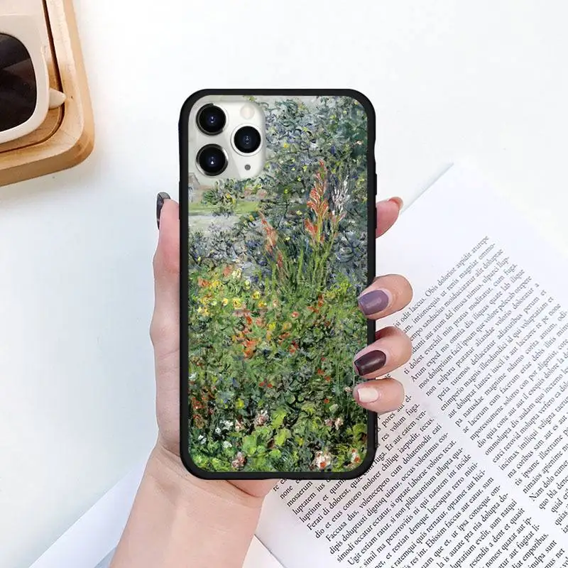 

Claude Monet painting art pattern Phone Cases for iPhone 11 12 pro XS MAX 8 7 6 6S Plus X 5S SE 2020 XR Luxury brand shell