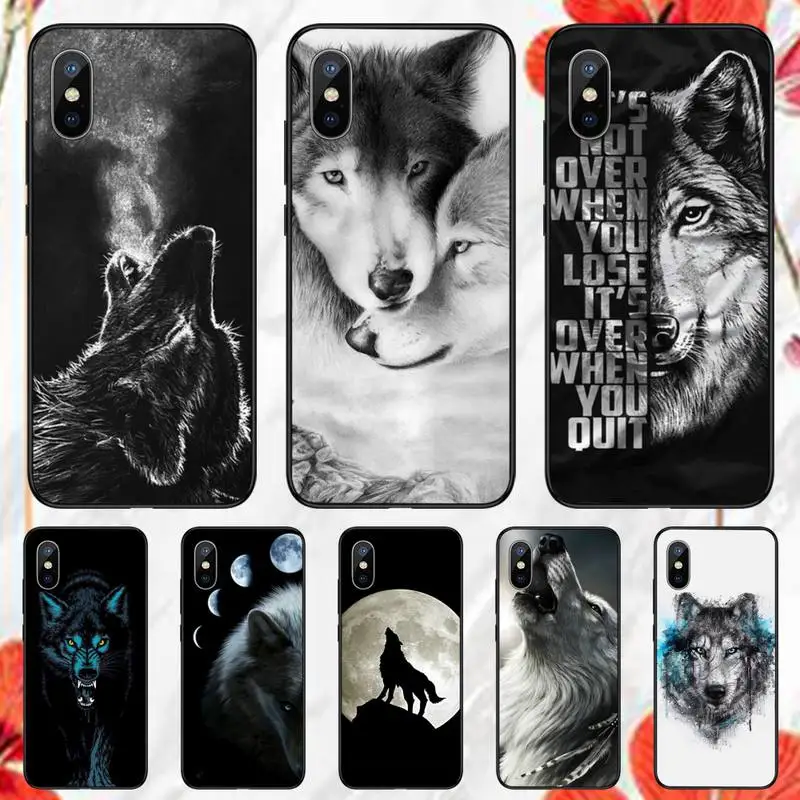 

angry Animal wolf Face Phone Case for iPhone 11 12 13 pro XS MAX 8 7 6 6S Plus X 5S SE 2020 XR mini