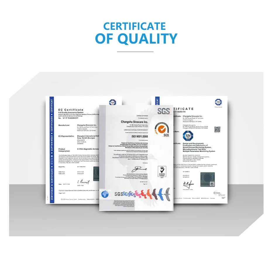 SINOCARE безопасная глюкометр для измерения уровня глюкозы в крови с Тесты полосками