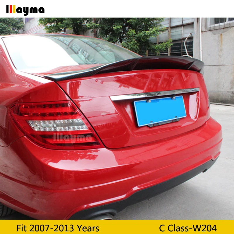 Стиль Renntech углеродное волокно задний спойлер для багажника Benz W204 C180 C200 C220 C250 4