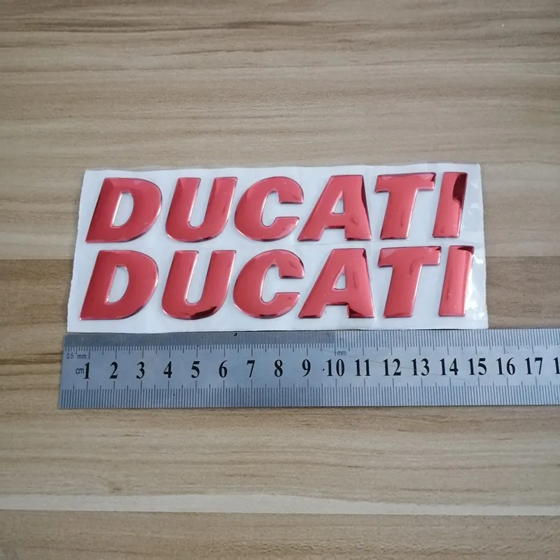 Emblems Stickers Decals 3D Red Reflective Motorcycle Logos for Ducati 1200 959A 848 EVO ABS 796 821 895 | Автомобили и мотоциклы