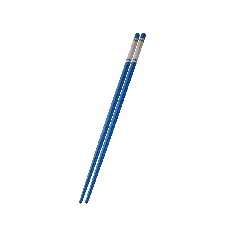 blue 5 пар Многоразовые корейские палочки для еды из нержавеющей стали лазерная гравировка узоры пищевые палочки портативные многоразовые палочки для еды суши Хаши - Цвет: blue