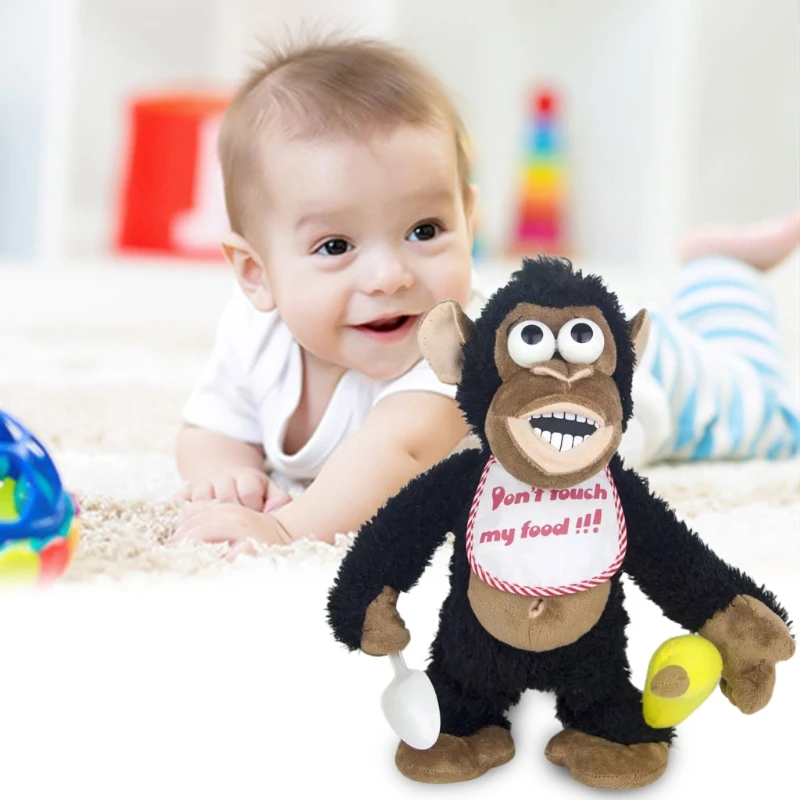 

Танцующая игрушка 12 дюймов, мягкая кукла обезьяны для детей, подарок вечерние вечеринка, сувениры, питание от батареи, встроенный датчик жес...