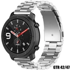 Металлические ремешки на запястье для Xiaomi Amazfit GTR 42 мм 47 мм смарт-часы ремешок быстрая замена аксессуары ремешки для Amazfit GTR Correa