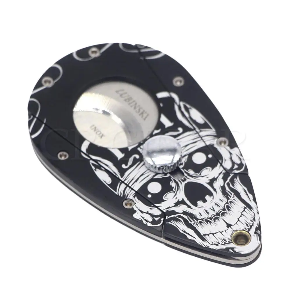 LUBINSKI Карманный Каттер для сигар с острым замком лезвия металлические сигары