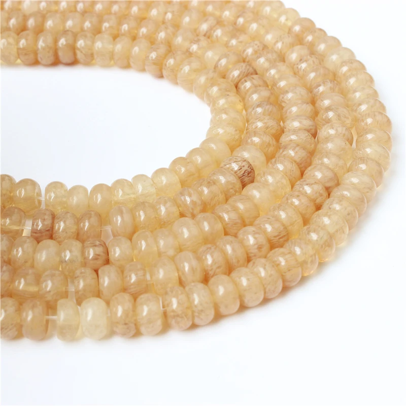 

Linxiang Fashion jewelry 4x6 ~ 5x8mm natural gem interval bead watermelon crystal pine bead DIY women's Bracelet Necklace Earrin