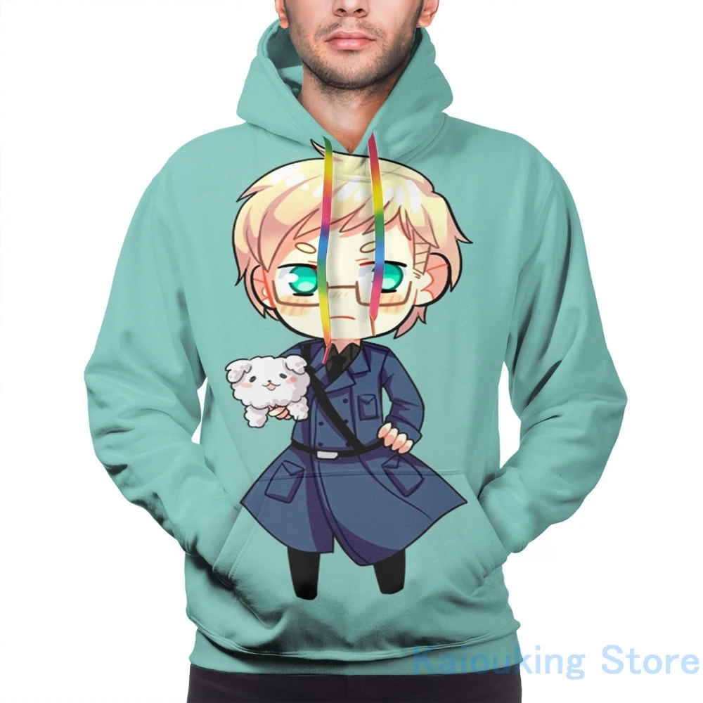 Женская Повседневная Толстовка с капюшоном и принтом Hetalia | Мужская одежда