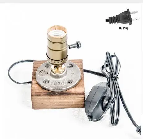 C-Dimming switch Винтажный Настольный светильник, деревянная настольная лампа, романтическая современная настольная лампа с регулируемой яркостью, домашняя романтическая лампа для чтения, офисный светильник Эдисона для учебы - Цвет корпуса: C-Dimming switch