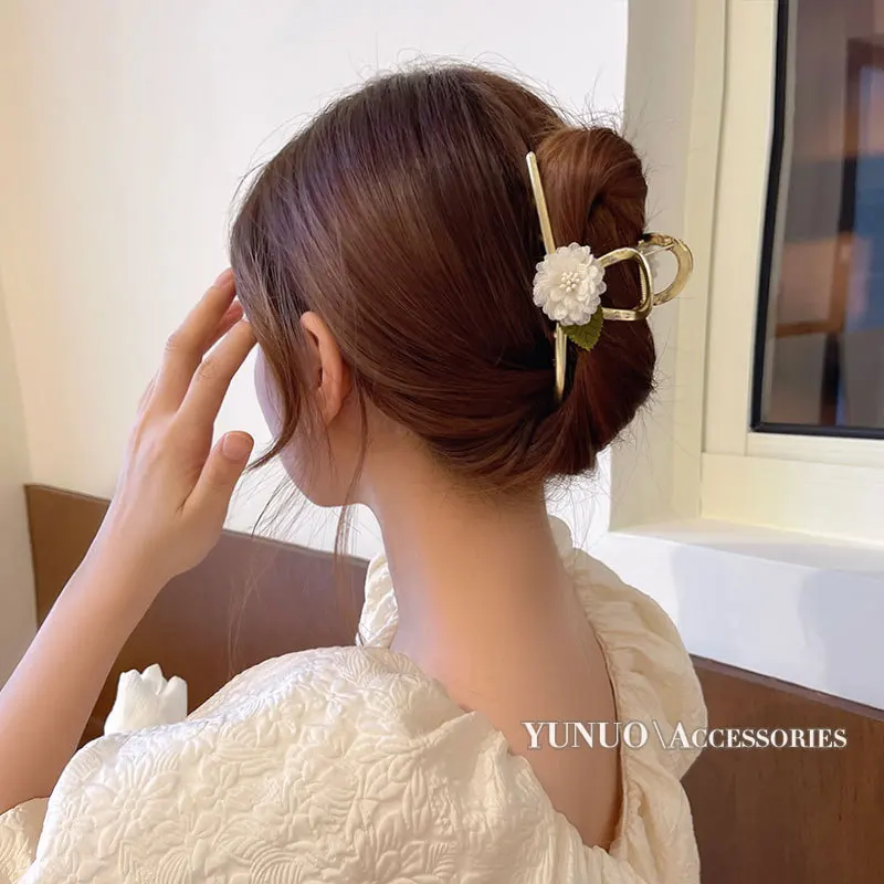 

Женская заколка для волос, универсальная заколка для волос с красной позолотой, в форме цветка, леса, акулы, лето 2021