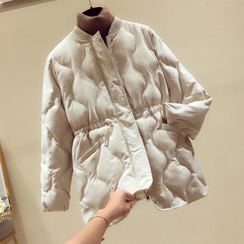 2019 Женская бейсбольная форма со стоячим воротником пуховая парка зимняя