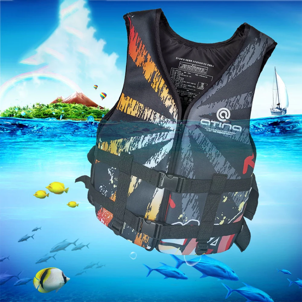 

High quality adult neoprene life vest high buoyancy swimming fishing boating safety life vest men and women fashion life jacket