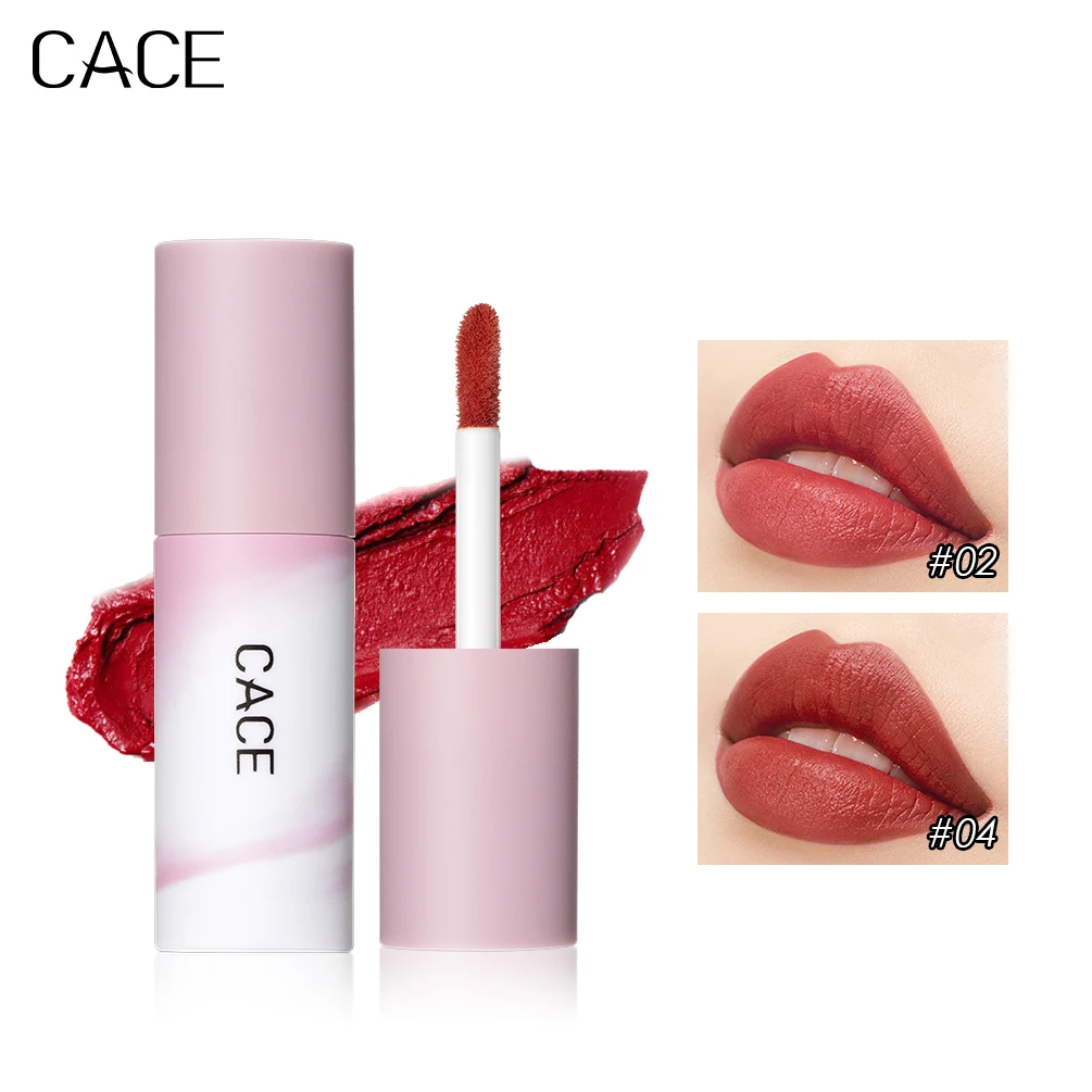 

CACE 6 Colors Sexy Red Lipsticks Waterproof Moisturizing Lip Glaze Tint Cream Long Lasting Silky Texture For Lips Matte Lipstick