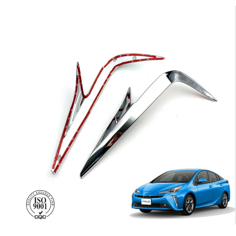 Наклейка на светильник нюю фару для Toyota Prius 50 2019 -2022 аксессуары ABS Chrome