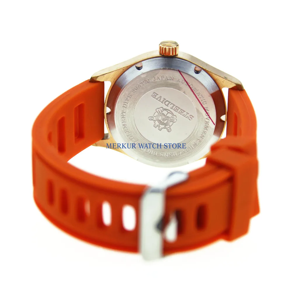 Mens NH35 Automatic Pure Bronze Diver Steel Dive Watch 200m fLIEGER Super LumiNova b-uhr pILOT wATCH