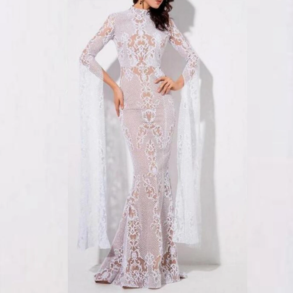 2019 последней модели белого цвета с длинными рукавами элегантное Для женщин