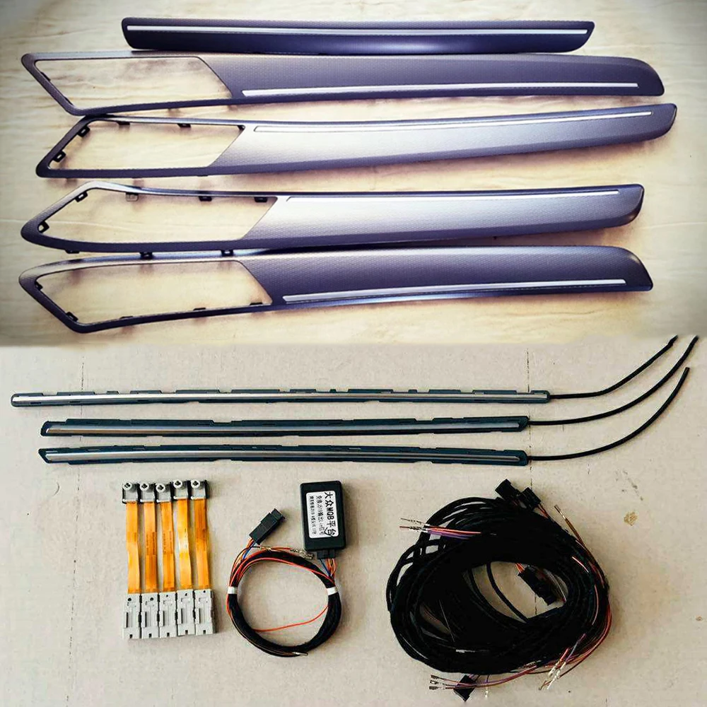 

30 colors LED 9 Lamps with Door Trim Panel Neon Light Atmosphere Light For GOLF 7 GOLF MK7 GOLF 7.5 Ambient Light