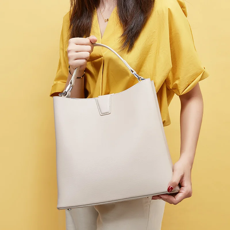 

Fashion Handbags for Women Genuine Leather Shoulder Bag Female Crossbody Bag Ladies Luxury Bucket Bags Tote 2020 New Designer