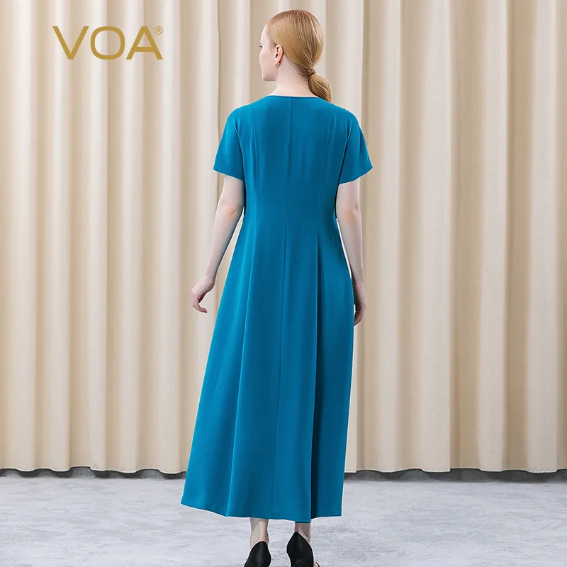 VOA Индиго синий Шелковый тяжелый 30 момме мягкий восковой кулон Европейская