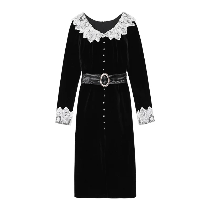 Женские вечерние платья в Корейском стиле знаменитостей с длинным рукавом и