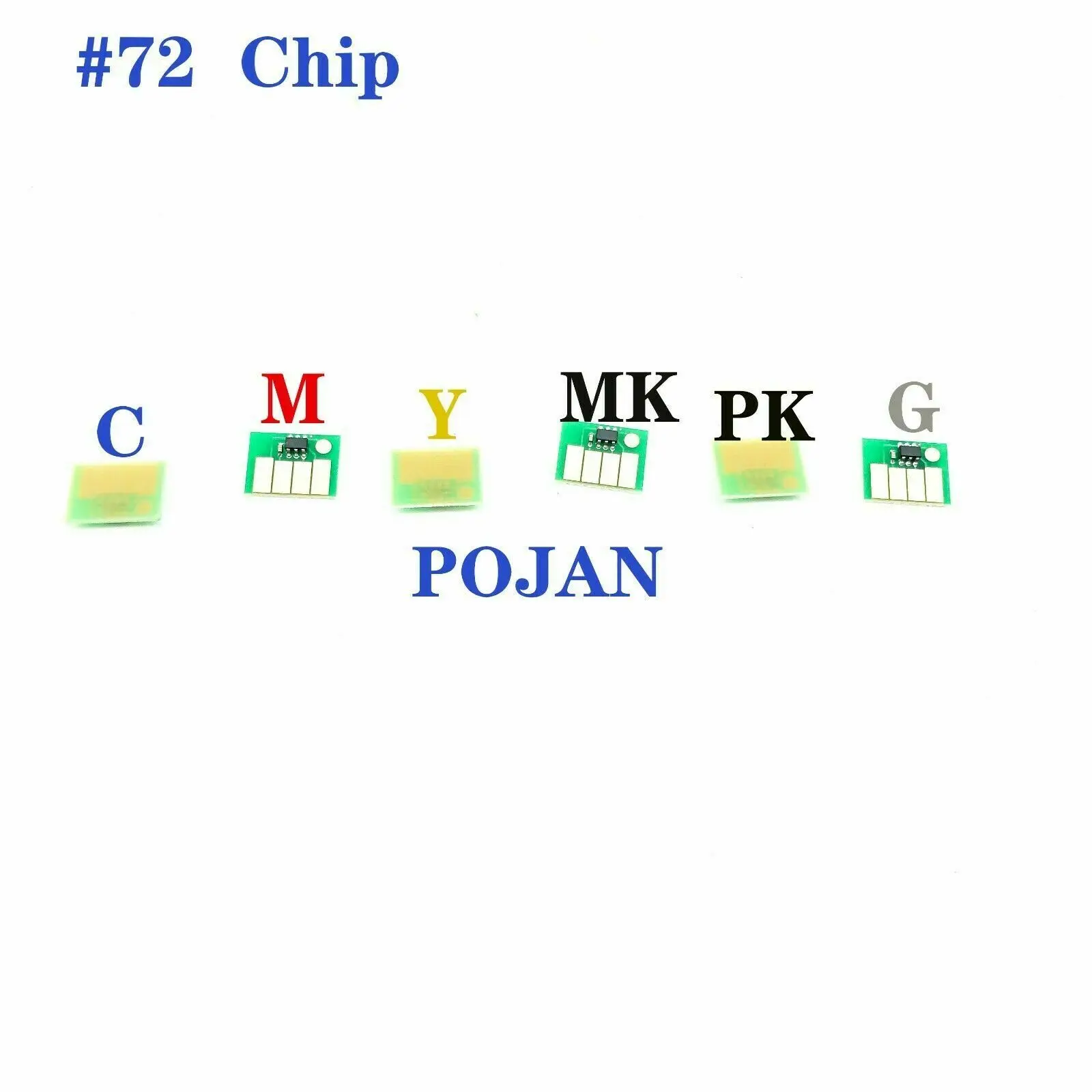 

6X #72 INK Cartridge Chip fit Designjet T1100 T610 T770 T790 T1300 T620 T1120 T1200 T1300 T2300 POJAN