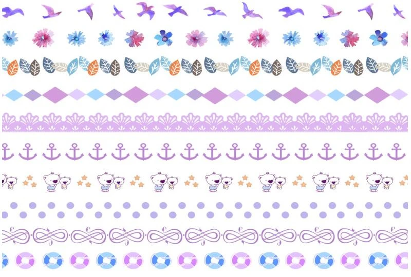 xin-yu-zi Цветные точки васи маскировки Двухсторонняя клейкая лента для сенсорного экрана декоративная бумажная лента Набор DIY украшения офисные канцелярские принадлежности альбом для вырезок 10 шт./пакет - Цвет: xin-yu-zi
