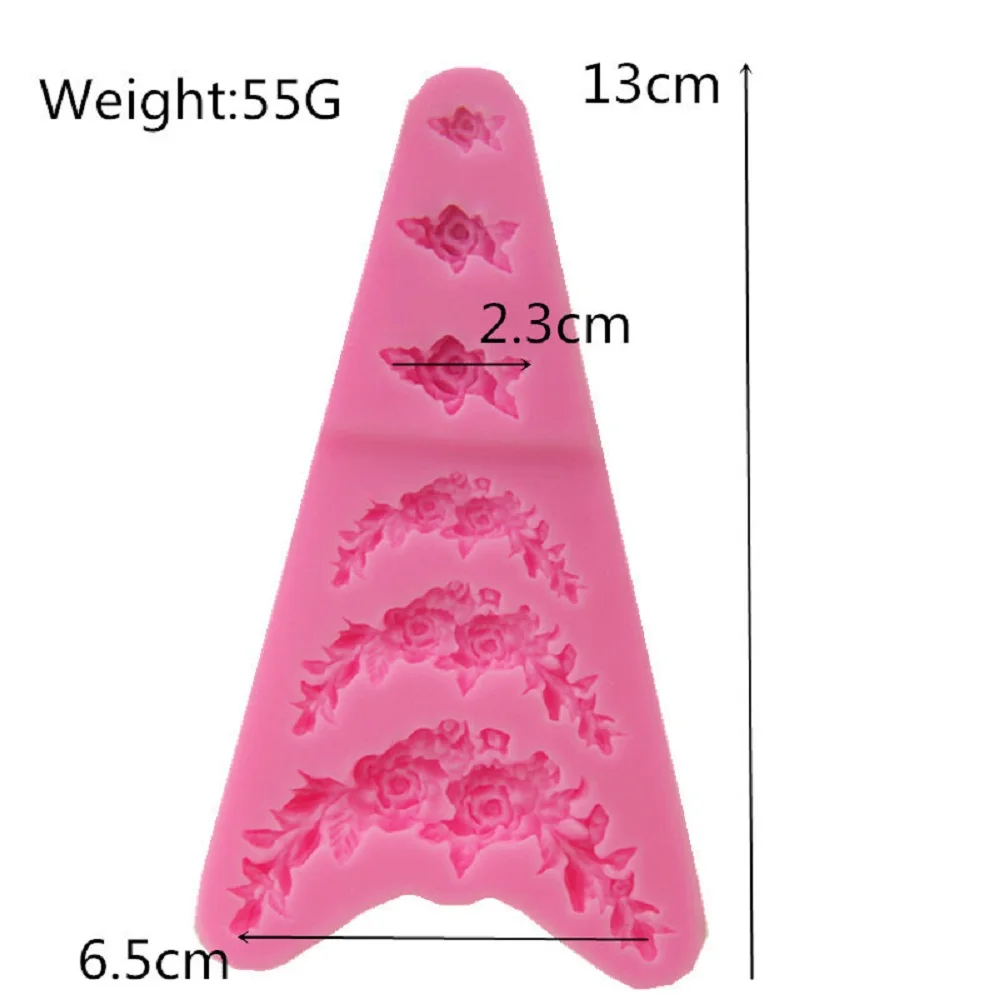 

6 Hole Flower Soft Candy Silicone Flower Fondant Mold Cake Decoration Tool Chocolate Fondant Mold Kitchen Cooking Clay Tool