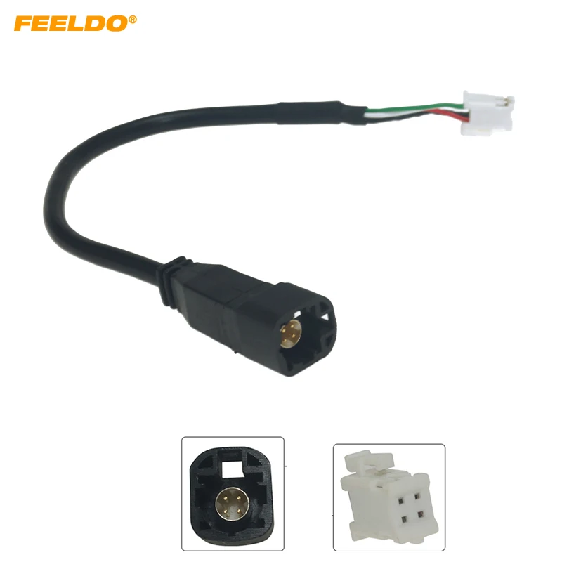 

FEELDO автомобильный радиоприемник аудио 4Pin Conector Changer порт адаптер для Volkswagen BORA Sagitar Magotan Touran Octavia USB кабель передачи