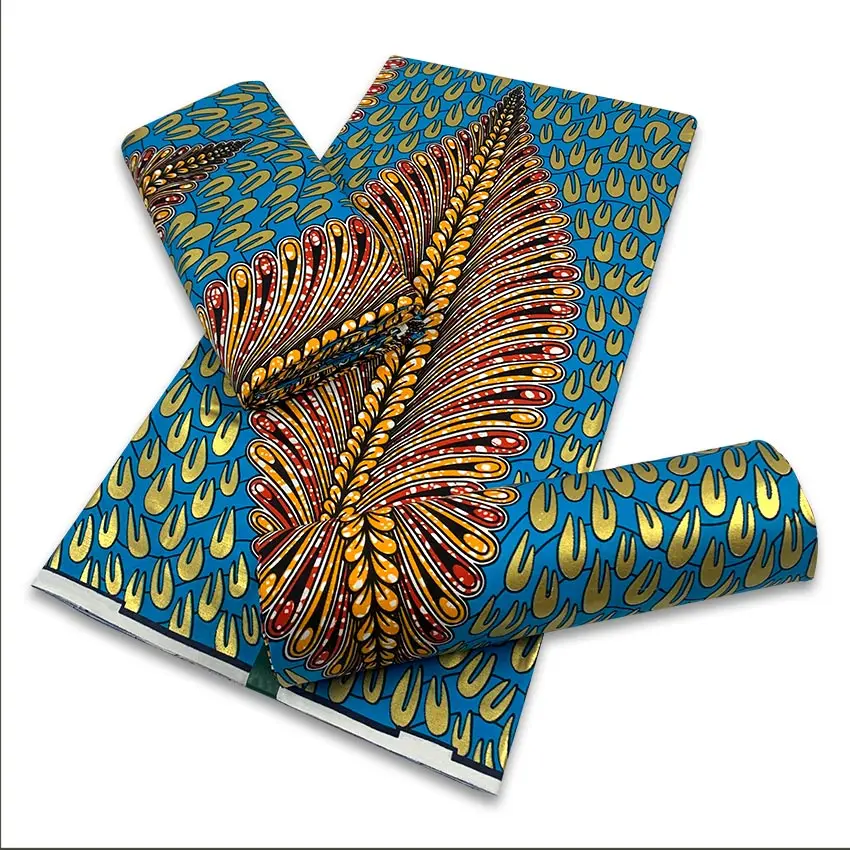 2023  African Golden Wax Fabric Cotton Stuff Rapper Batik Ankara Original High Quality New Material Pagne Maintenant