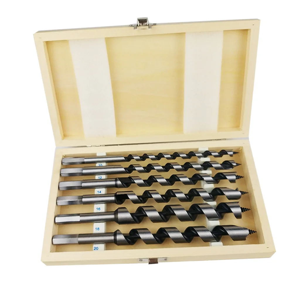 6 шт. деревообрабатывающий спиральное сверло земельный шнек сверлы Набор бит 10 мм