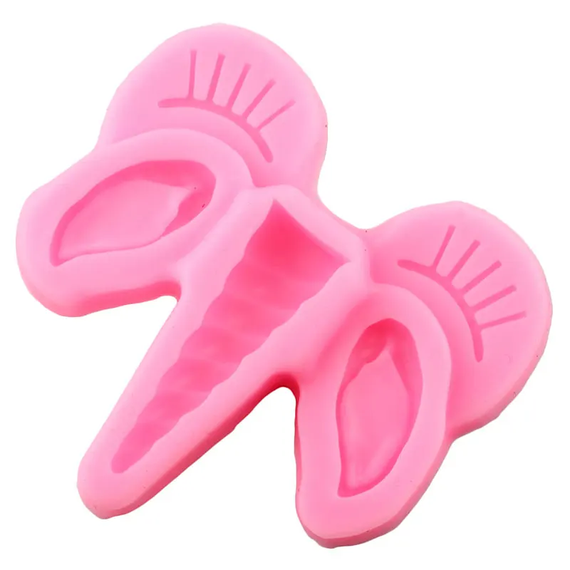 DIY единорог с глазками и ушками силиконовые формы для детей на день рождения торт