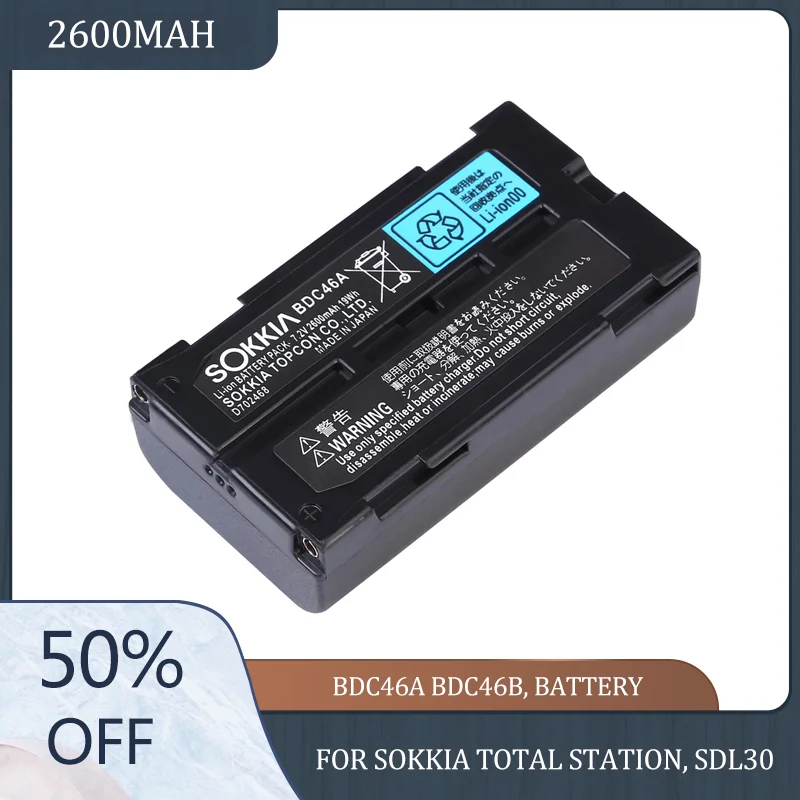 

Аккумулятор BDC46A BDC46B, BDC46C BDC46 2600 мА · ч для тахеометра SOKKIA, SDL30 50 уровня, 7380-46,40200040
