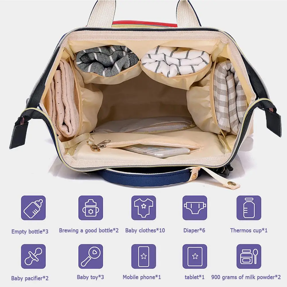 

Large Capacity Mummy Diaper Bags Zipper Mother Travel Backpacks Maternity Handbags Pregnant Women Baby Nappy Nursing Diaper Bags