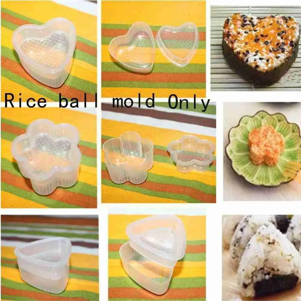 

Japanese Sushi Mold Nori Onigiri Rice Ball Food Maker Kit Roll Bento DIY Tool Accessories Sushi Set Gadget Kitchen H1M2