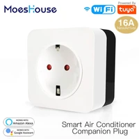 16a wifi air conditioner wall plug socket outlet companion ir remote controller smart life tuya app work with alexa google home