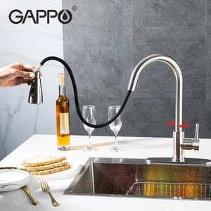 gappo stainless kitchen faucet steel pull out sink mixer tap crane purification kitchen hot and cold faucet 360 degree tap free global shipping