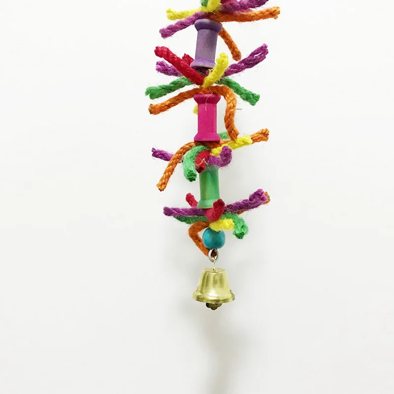 Parrot Toys Hanging Bell for Parrots Bird Squirrel Funny Chain Swing Toy Pet Supplies Climb Chew | Дом и сад