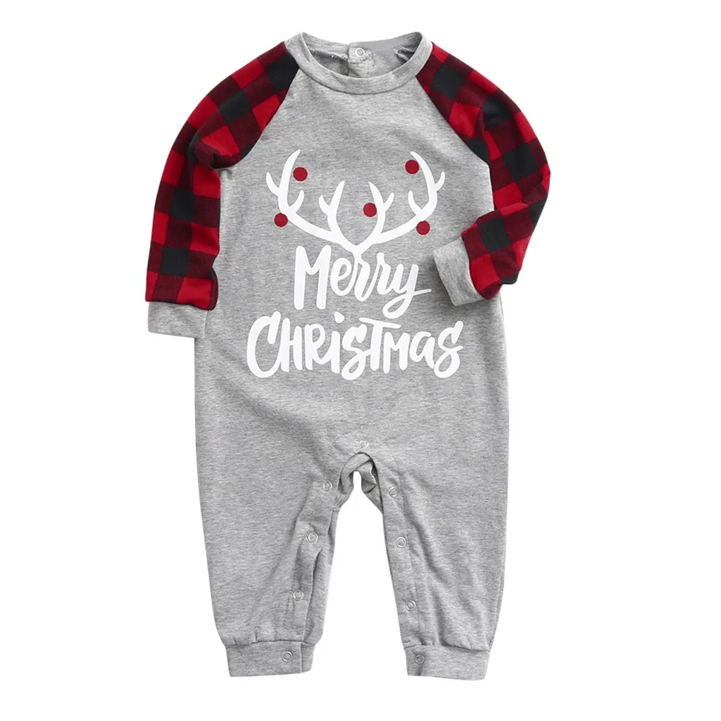 Семейный пижамный комплект с рождественским оленем семейный образ пижамы для