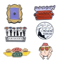 lt327 friends tv show collection enamel lapel pin badge pins hats clothes backpack decoration jewelry accessories gifts friends