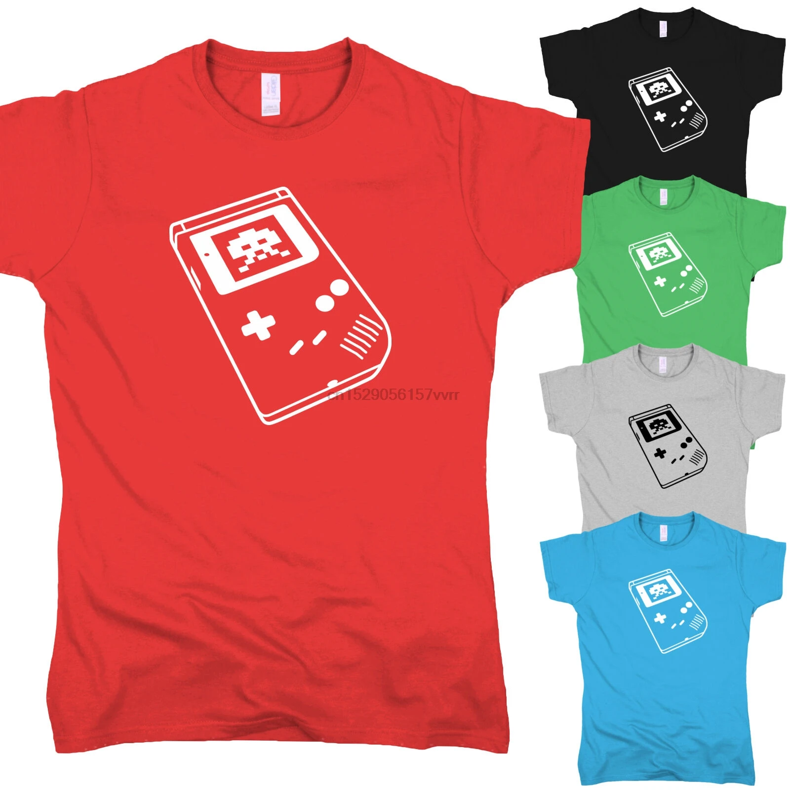 Gameboy Retro Gamer Video Game Invader Geek Tetris Space Nerd T-Shirt S-XXL(1) |